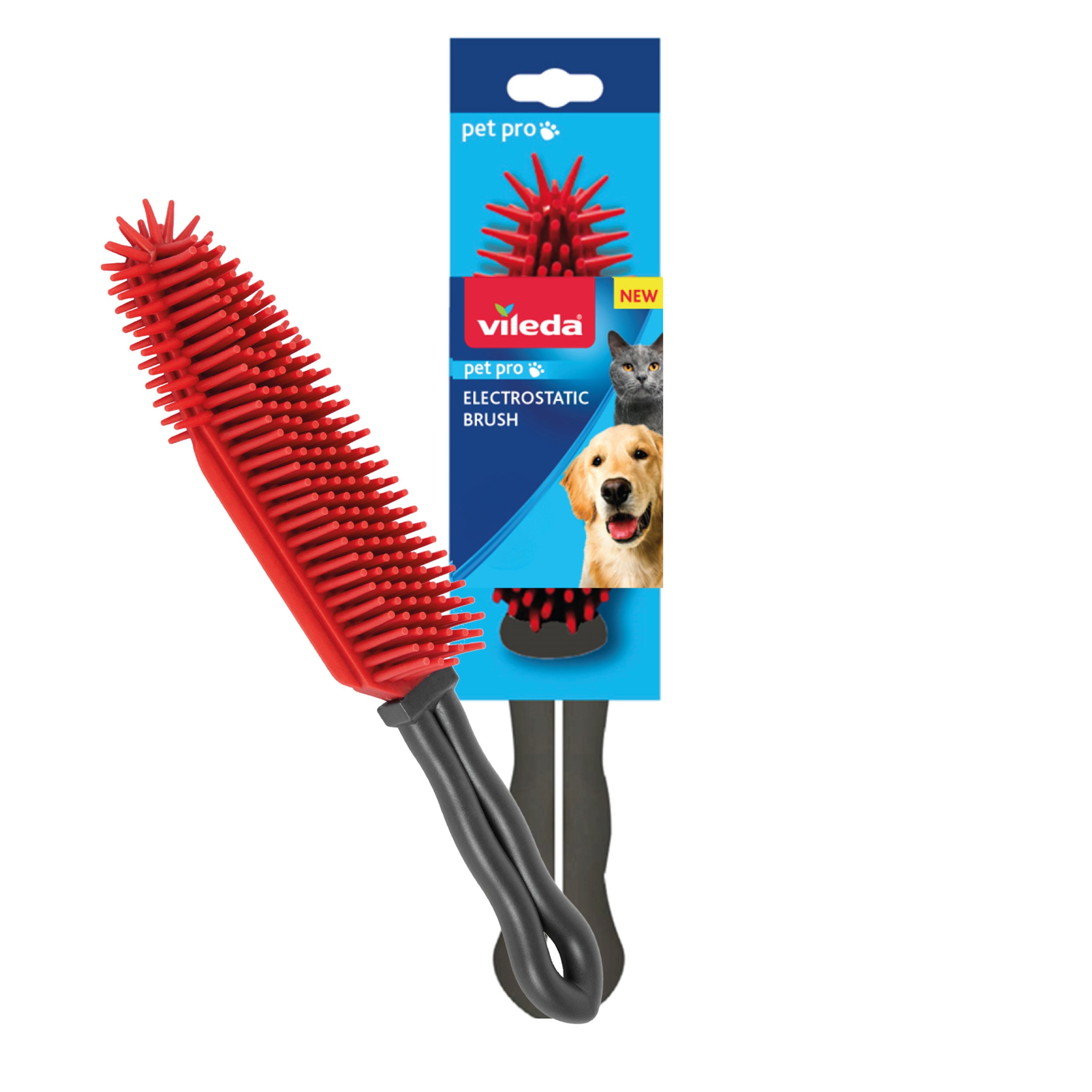 Vileda Pet Pro Electrostatic Brush – removes pet hair from textile surfaces