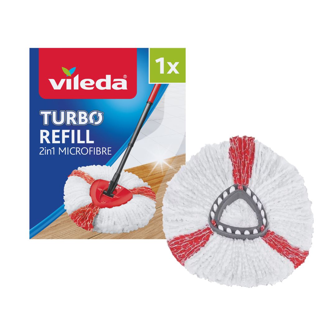 Microfibre Vileda Mop Refill 2 in 1 Easy Wring & Clean Replacement Heads