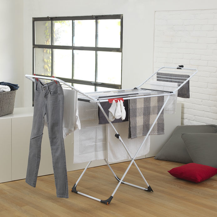  Vileda Clothes Airer, Aluminium, White, 58,5 x 19,5 x 131 cm :  Health & Household