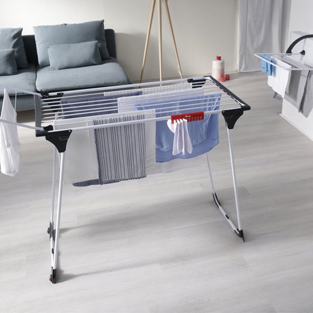  Vileda Clothes Airer, Aluminium, White, 58,5 x 19,5 x 131 cm :  Health & Household