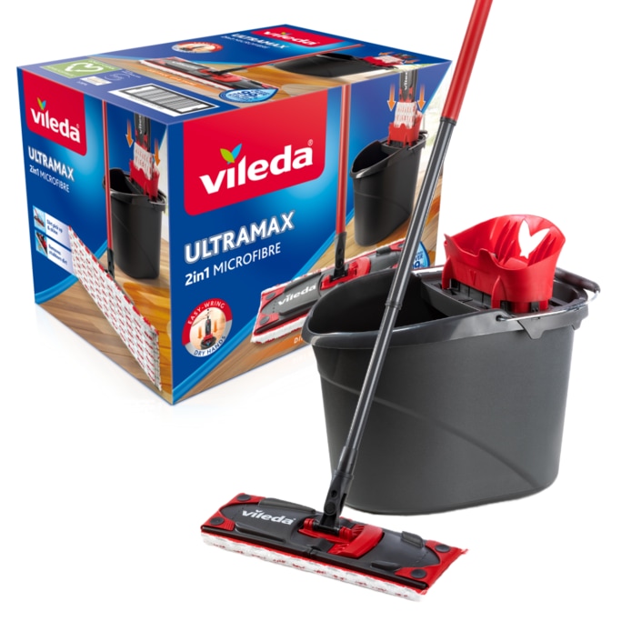 Vileda Ultramax Flat Mop and Bucket Set 