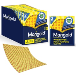 Marigold Wiper Upper Multi-Purpose Cloths Bundle | 12 packs of 2 cloths