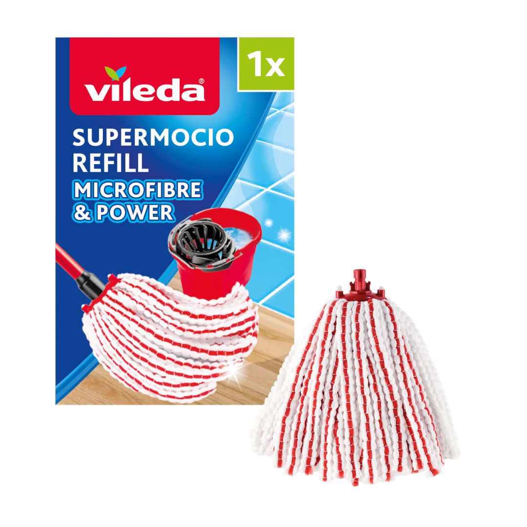 Vileda SuperMocio Microfibre and Cotton Mop Bucket and Wringer Set